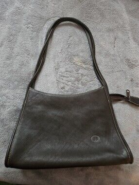 NEW! JR Dark Brown Leather Shoulder Bag